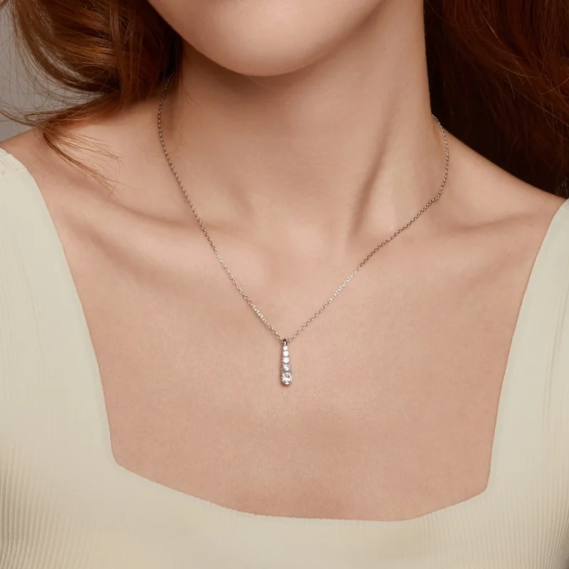 (изображение за) Колие PANDORA Style Temperament water drop - BSN399 - Преглед 7