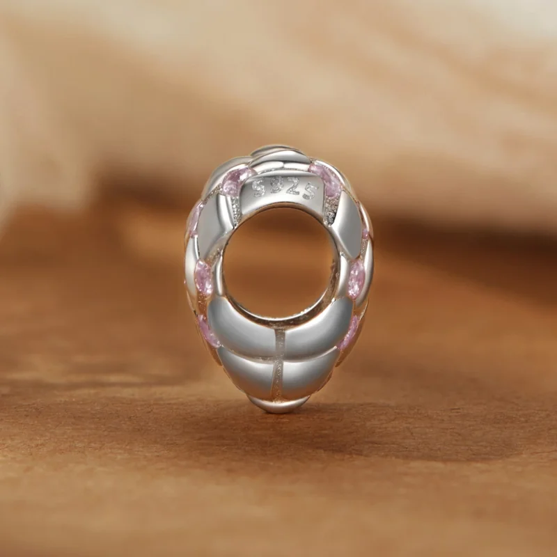 (изображение за) PANDORA Style Розови диамантени сърца - BSC1054 - Преглед 3