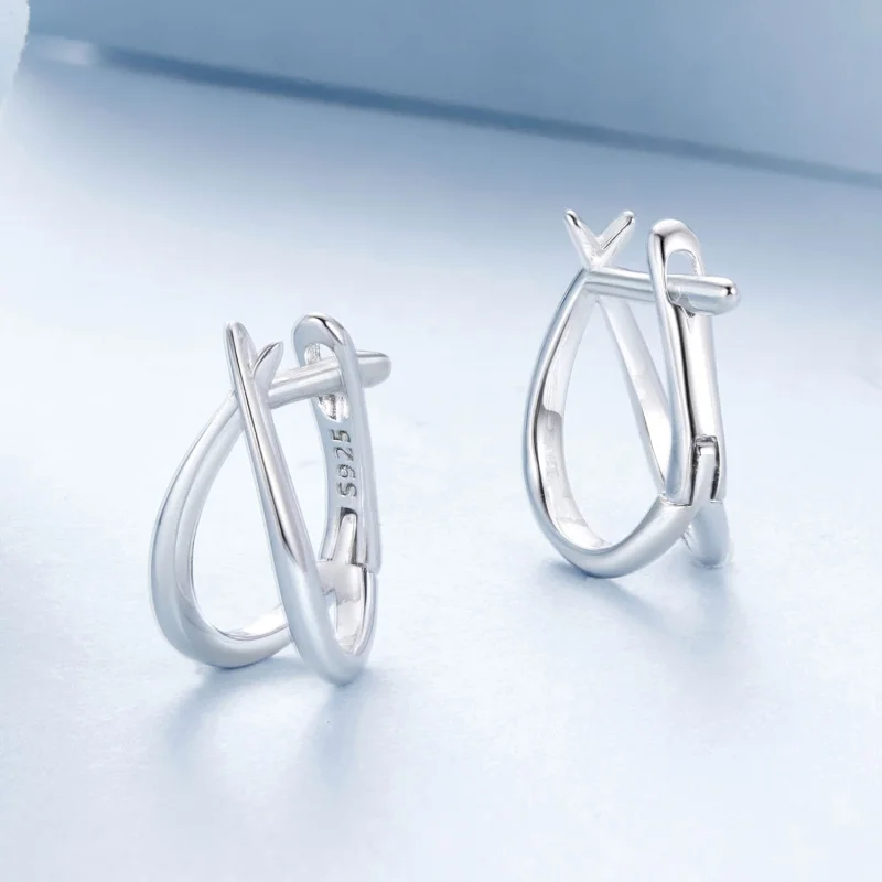 (изображение за) PANDORA Style Изящна сребърна катарама за ухо - BSE1053 - Преглед 3