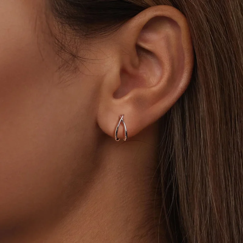 (изображение за) PANDORA Style Изящна сребърна катарама за ухо - BSE1053 - Преглед 6