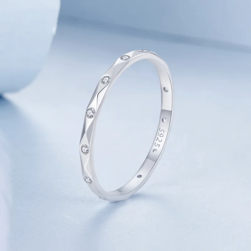 (изображение за) PANDORA Style Блестящ диамант малък единичен пръстен - BSR578 - Преглед 2