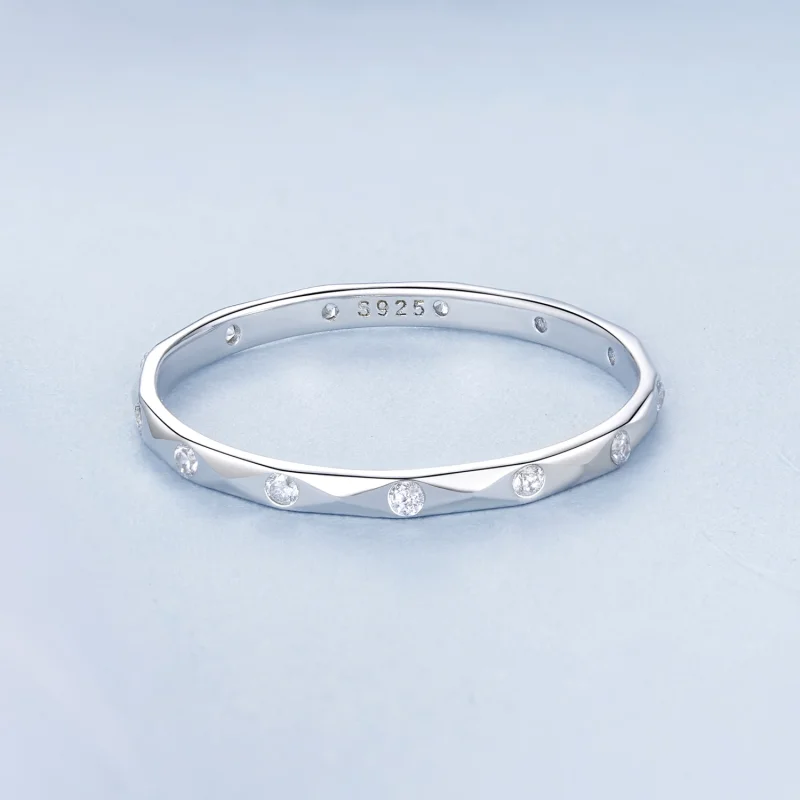 (изображение за) PANDORA Style Блестящ диамант малък единичен пръстен - BSR578 - Преглед 3