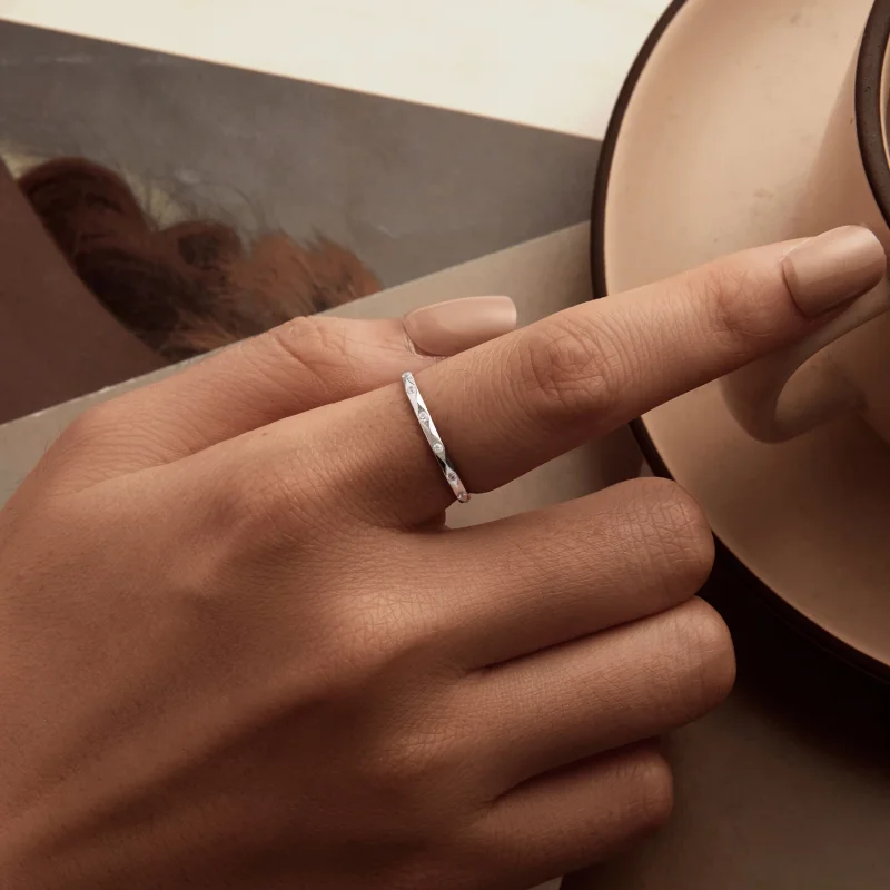 (изображение за) PANDORA Style Блестящ диамант малък единичен пръстен - BSR578 - Преглед 5