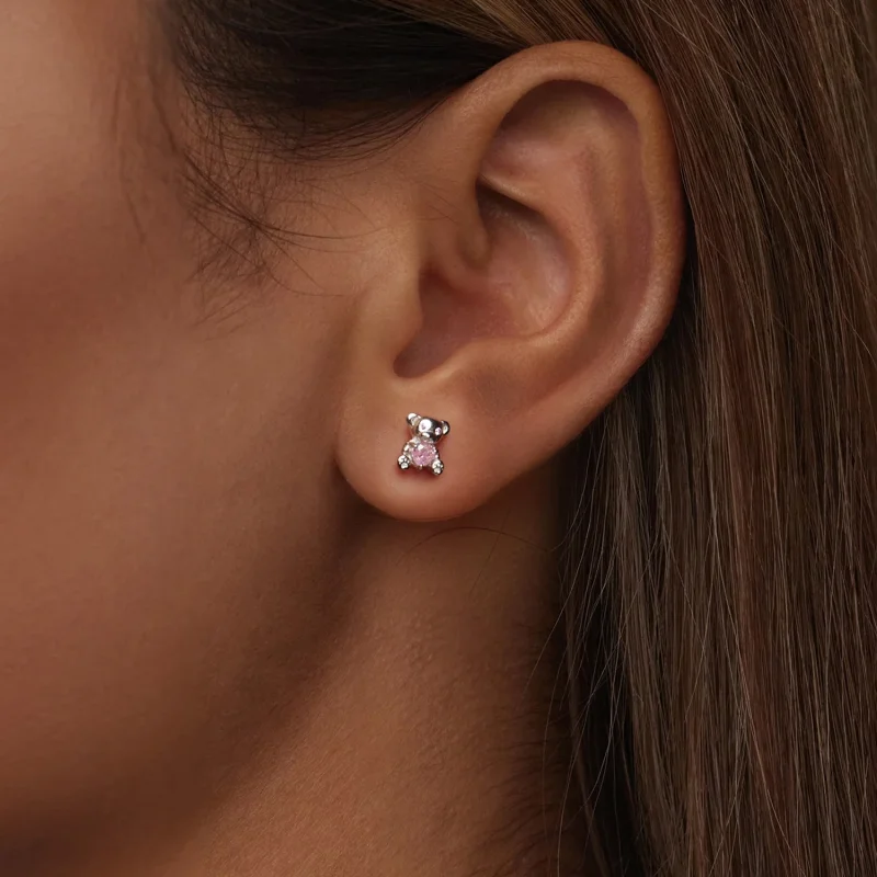 (изображение за) PANDORA Style Love Bear Earrings - SCE1774 - Преглед 6