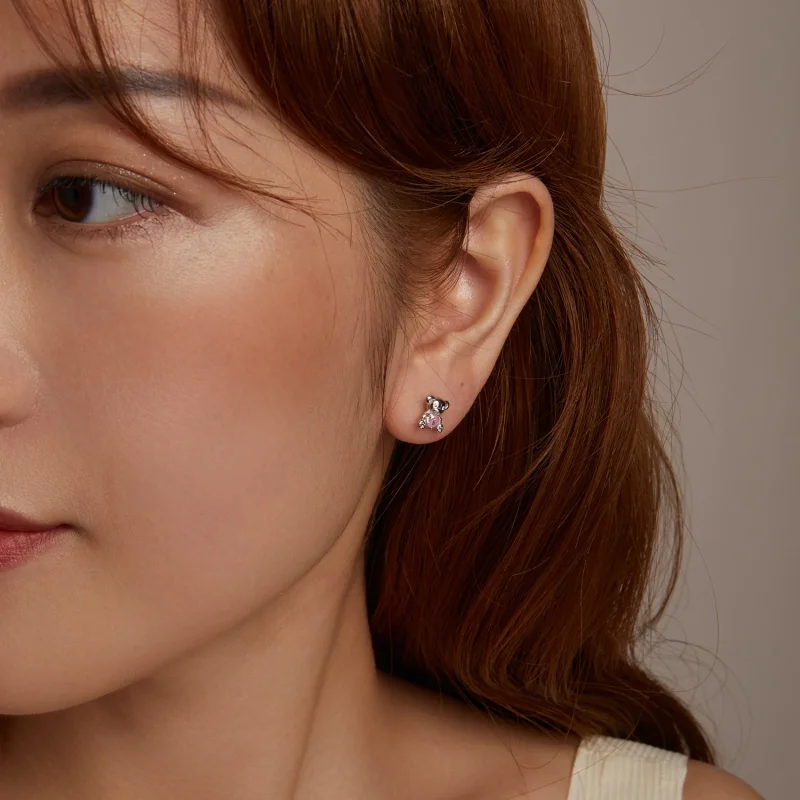 (изображение за) PANDORA Style Love Bear Earrings - SCE1774 - Преглед 10