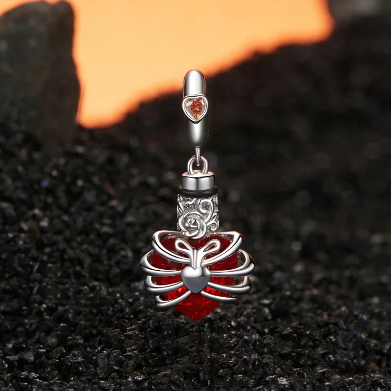 (изображение за) PANDORA Style Memorial Rose Heart Red - BSC1058-RD - Преглед 2
