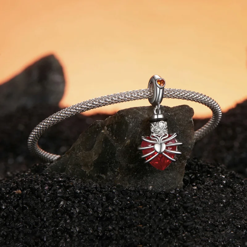 (изображение за) PANDORA Style Memorial Rose Heart Red - BSC1058-RD - Преглед 3