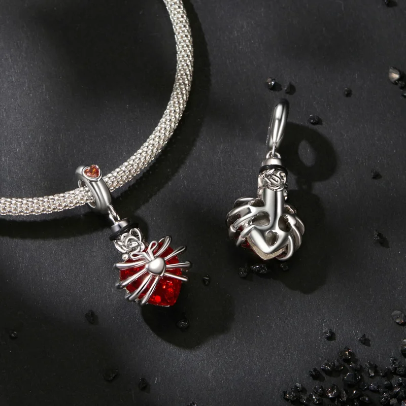 (изображение за) PANDORA Style Memorial Rose Heart Red - BSC1058-RD - Преглед 4