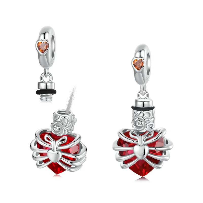 (изображение за) PANDORA Style Memorial Rose Heart Red - BSC1058-RD - Преглед 7