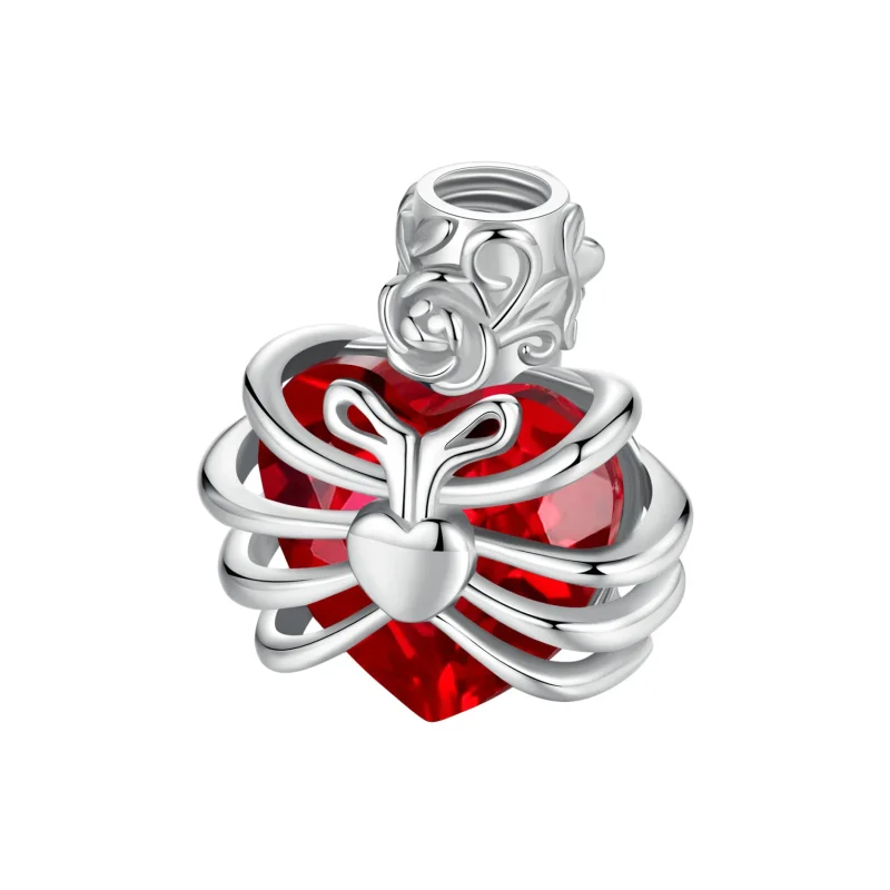 (изображение за) PANDORA Style Memorial Rose Heart Red - BSC1058-RD - Преглед 8