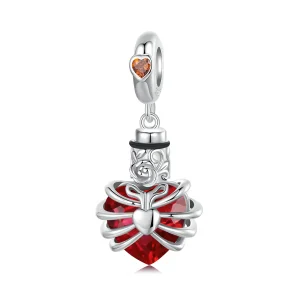 PANDORA Style Memorial Rose Heart Red - BSC1058-RD (изображение за) PANDORA Style Memorial Rose Heart Red - BSC1058-RD