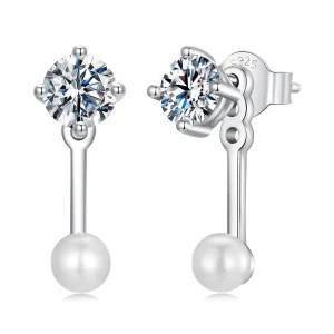 PANDORA Style Семпли предни и задни обеци (два сертификата) - MSE068 (изображение за) PANDORA Style Семпли предни и задни обеци (два сертификата) - MSE068