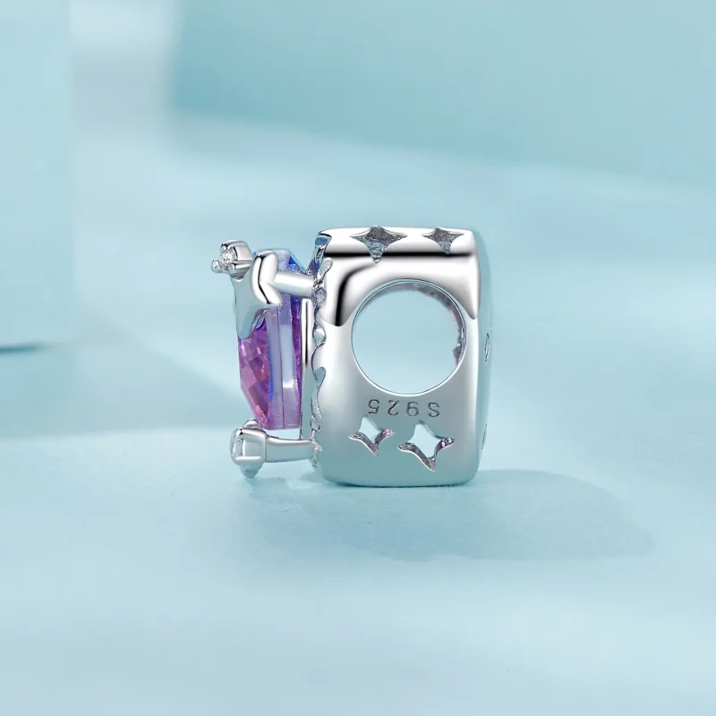 (изображение за) PANDORA Style Лилаво розово градиентно сърце - SCC2824 - Преглед 3