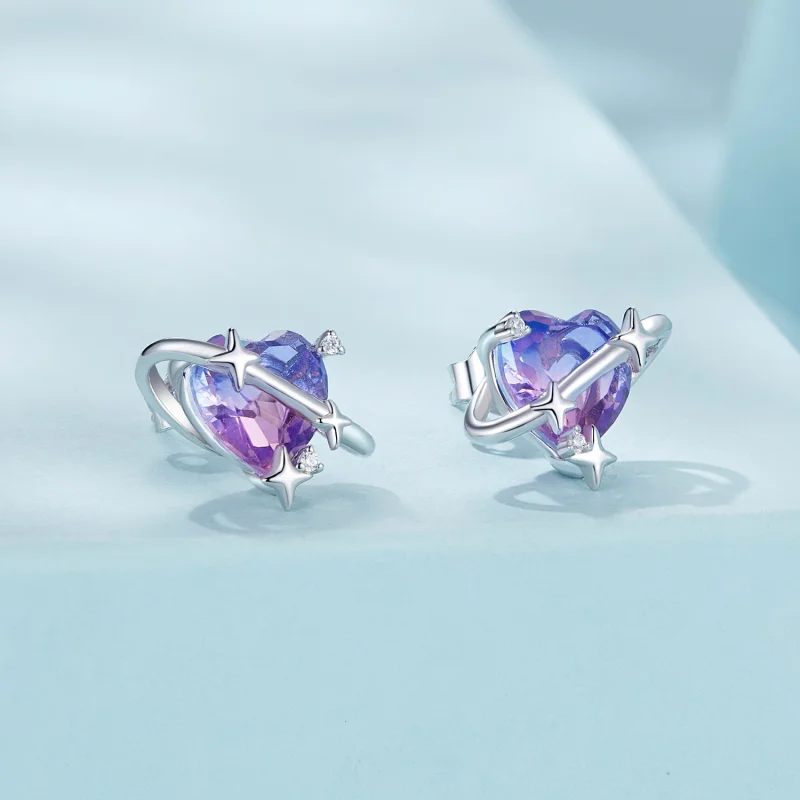 (изображение за) PANDORA Style Градиентни обеци звездно небе - SCE1768 - Преглед 2
