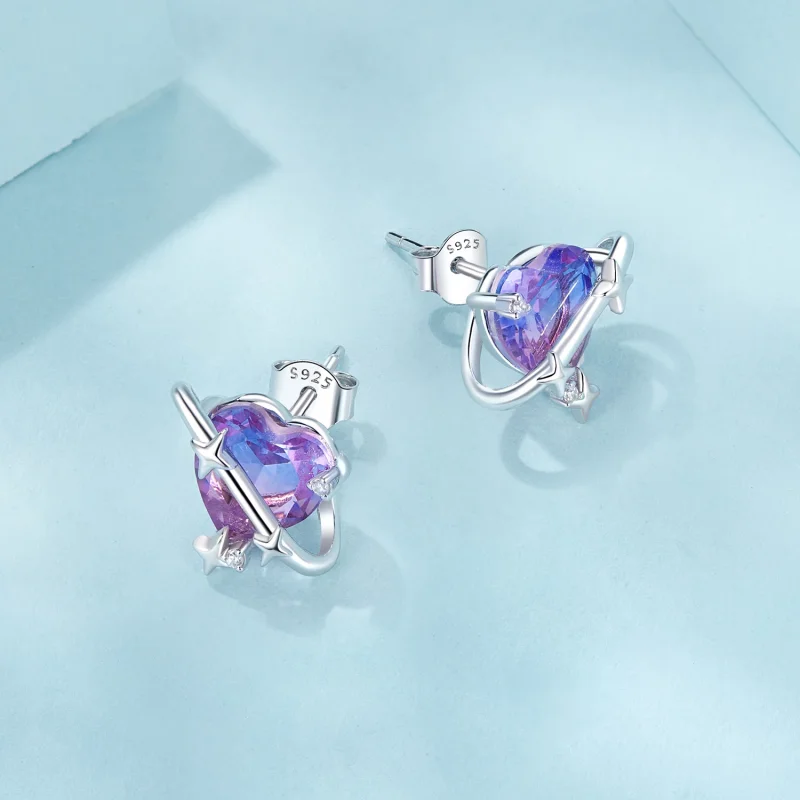 (изображение за) PANDORA Style Градиентни обеци звездно небе - SCE1768 - Преглед 3