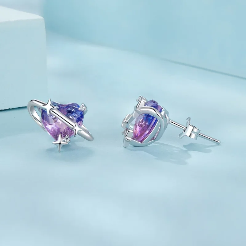 (изображение за) PANDORA Style Градиентни обеци звездно небе - SCE1768 - Преглед 4
