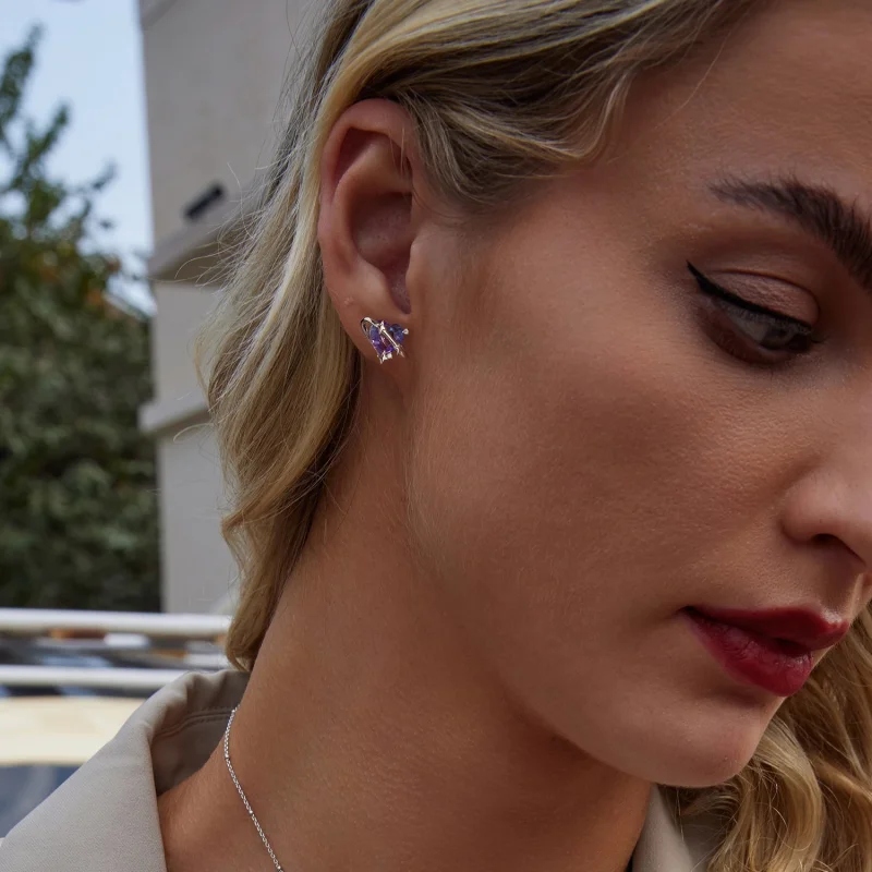 (изображение за) PANDORA Style Градиентни обеци звездно небе - SCE1768 - Преглед 7