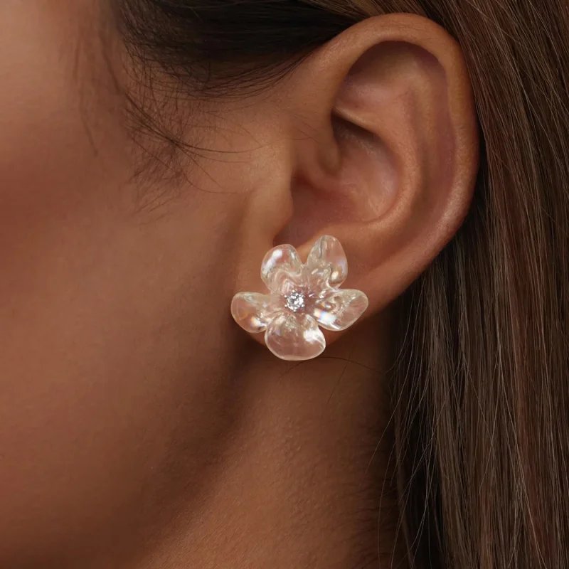 (изображение за) PANDORA Style Обеци със свежи цветя - SCE1804 - Преглед 6