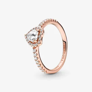 (изображение за) Блестящ пръстен с издигнато сърце на Pandora - 188421C02