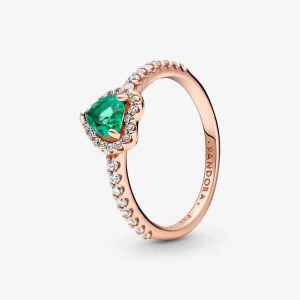 (изображение за) Блестящ пръстен с издигнато сърце на Pandora - 188421C03