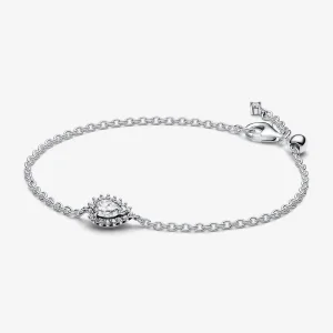 (изображение за) Гривна с верижка с ореол от блестяща круша Pandora - 593001C01