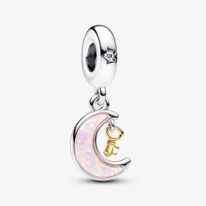 (изображение за) Двуцветен ключ и талисман с висяща луна Pandora - 762985C01