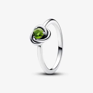 (изображение за) Пръстен Pandora August Spring Green Eternity Circle - 192993C08