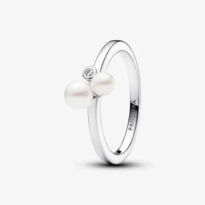(изображение за) Пръстен с обработени сладководни култивирани перли Pandora Duo - 193156C01
