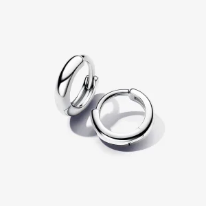 (изображение за) Кръгли обеци Pandora Huggie Hoop - 293286C00