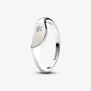 (изображение за) Пръстен-печат с разполовен емайл Pandora ME - 193325C01