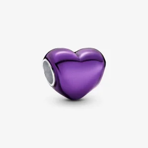 (изображение за) Талисман Pandora Metallic Purple Heart - 793337C01