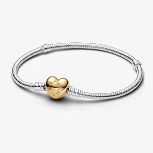 (изображение за) Гривна Pandora Moments със закопчалка със змийска верига - 568707C00