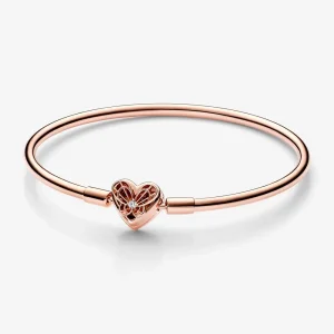 Гривна Pandora Moments Heart & Butterfly - 582594C01 (изображение за) Гривна Pandora Moments Heart & Butterfly - 582594C01