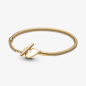 (изображение за) Гривна Pandora Moments Heart T-Bar Snake Chain - 569285C00