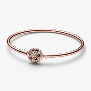 (изображение за) Гривна със закопчалка Pandora Moments Sparkle Snowflake - 582338C01
