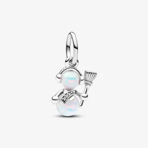 Висящ талисман Pandora Opalescent Snowman - 792981C01 (изображение за) Висящ талисман Pandora Opalescent Snowman - 792981C01