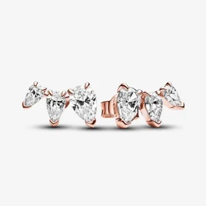 (изображение за) Искрящи обеци Pandora Pear Stud - 282836C01