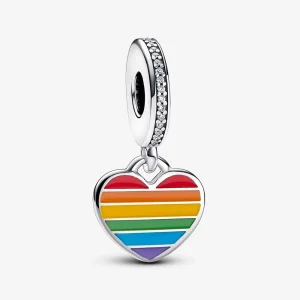 Висящ талисман Pandora Pride Rainbow Heart - 792017CZ_E029 (изображение за) Висящ талисман Pandora Pride Rainbow Heart - 792017CZ_E029