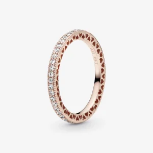 (изображение за) Пръстен Pandora Sparkle & Hearts - 180963CZ