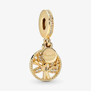Висящ талисман Pandora Sparkling Family Tree - 768661C01 (изображение за) Висящ талисман Pandora Sparkling Family Tree - 768661C01