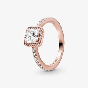 (изображение за) Пръстен Pandora Square Sparkle Halo - 188862C01