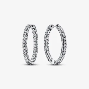 (изображение за) Едноредови обеци Pandora Timeless Pavé - 293016C01