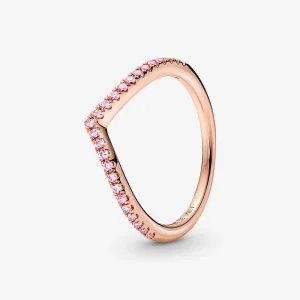 (изображение за) Блестящ розов пръстен Pandora Timeless Wish - 186316C02