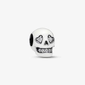 Pandora Светещ в тъмното искрящ талисман с череп - 792811C01 (изображение за) Pandora Светещ в тъмното искрящ талисман с череп - 792811C01