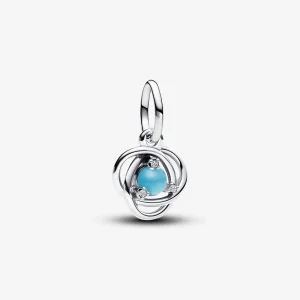Pandora Декември тюркоаз синя вечност висяща талисман с кръг - 793125C12 (изображение за) Pandora Декември тюркоаз синя вечност висяща талисман с кръг - 793125C12
