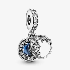 Pandora Blue Night Sky Dangle - 799216C01 (изображение за) Pandora Blue Night Sky Dangle - 799216C01