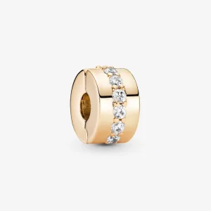(изображение за) Pandora Clear Sparkling Row Clip Charm - 759518C01