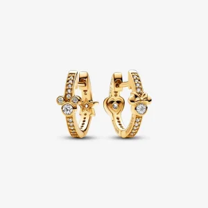 (изображение за) Pandora Disney Mickey Mouse & Minnie Mouse Sparkling Hoop Earrings - 262959C01