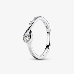 (изображение за) Pandora Infinite Лабораторно отгледан диамантен пръстен 0,15 карата tw стерлингово сребро - 199441C01