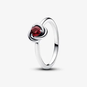 (изображение за) Pandora July True Red Eternity Circle Ring - 192993C07